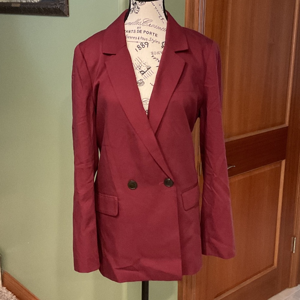 Madewell Deep Red Blazer, NWT, Size L